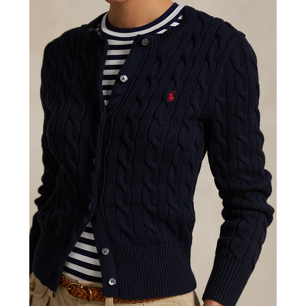 PRL Cable-Knit Cotton Crewneck Cardigan/Pulover 211971868008