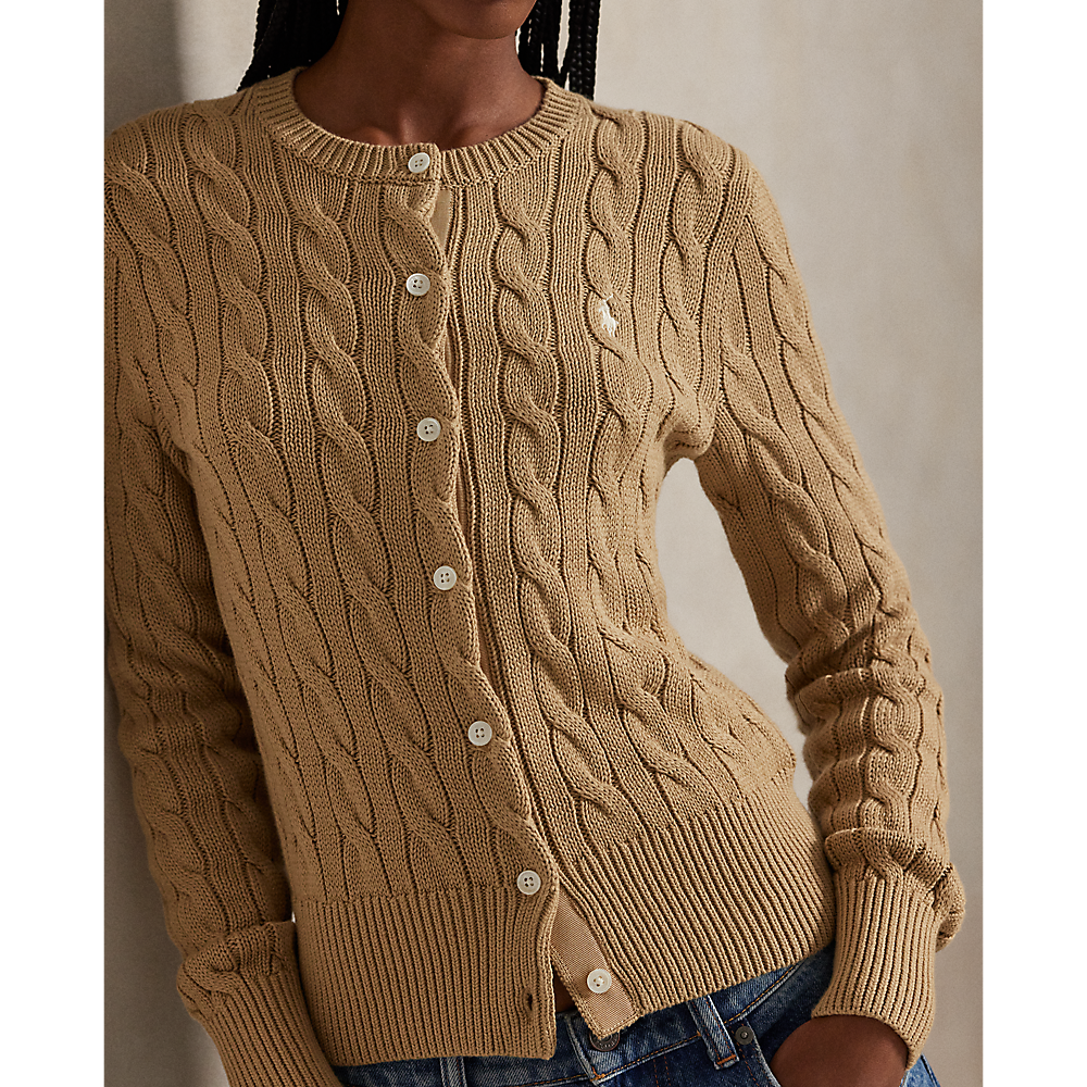 PRL Cable-Knit Cotton Crewneck Cardigan /Pulover 211971868502
