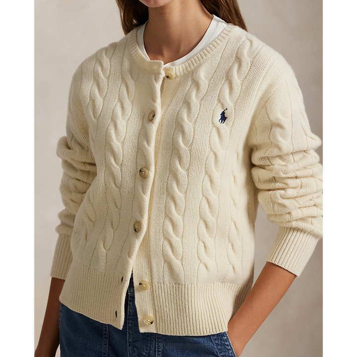 PRL Cable-Knit Wool-Cashmere Cardigan/Pulover 211972104002
