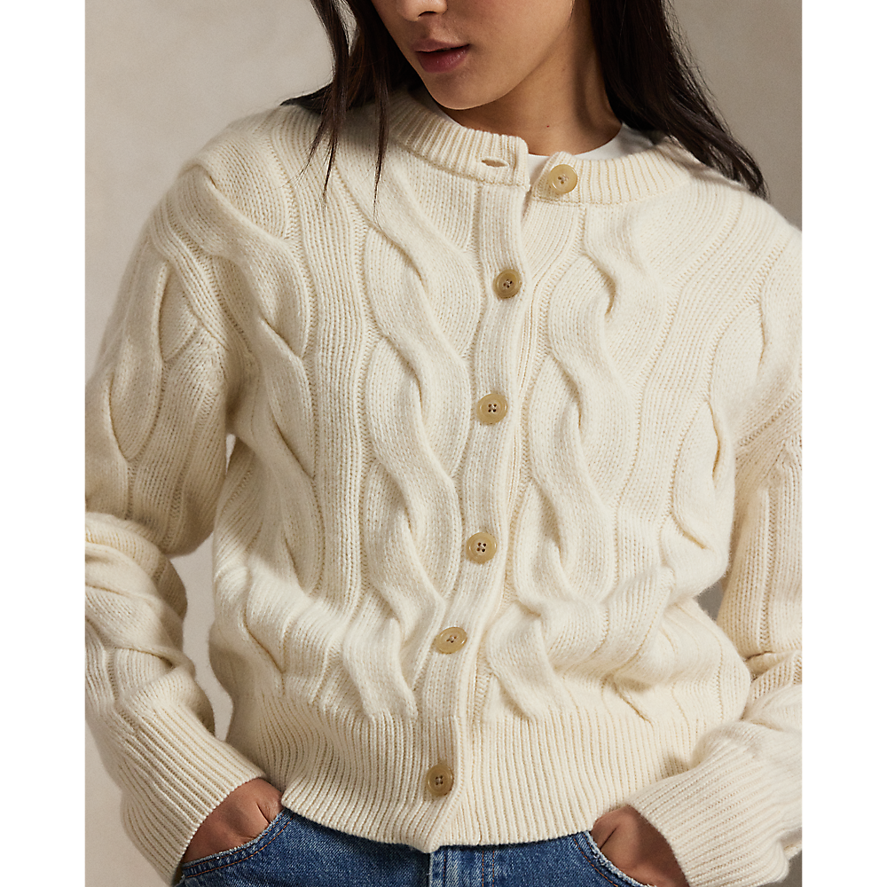PRL Cable-Knit Wool-Cashmere Cardigan / Pulover 211972128003