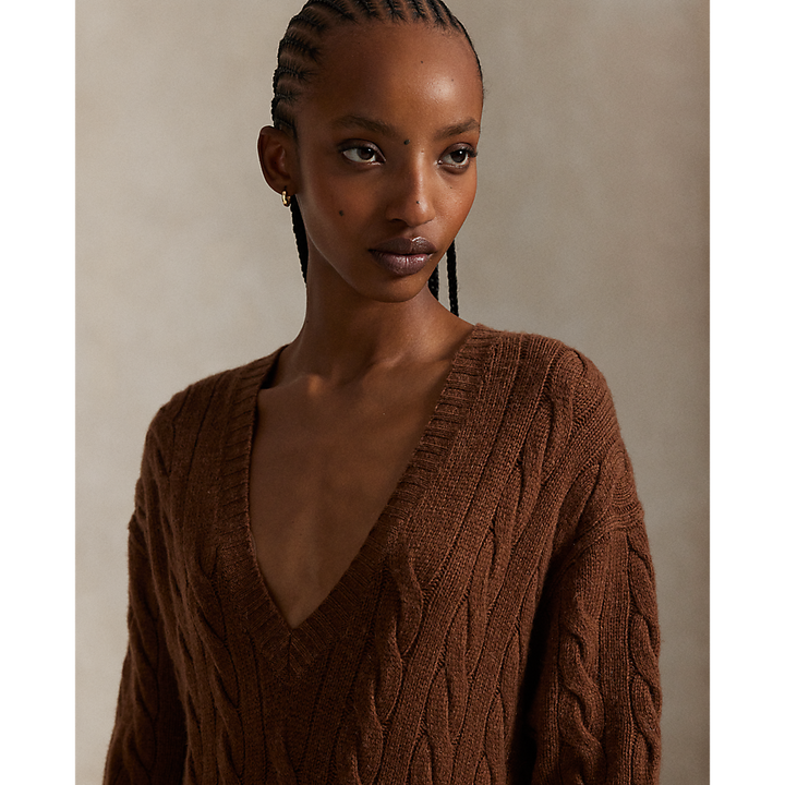 PRL Cable-Knit V-Neck Jumper Dress/Haljina 211972174001