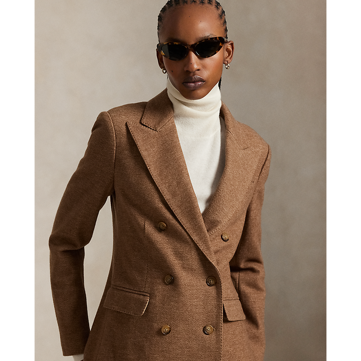 PRL Double-Breasted Herringbone Blazer/Sako 211973828001