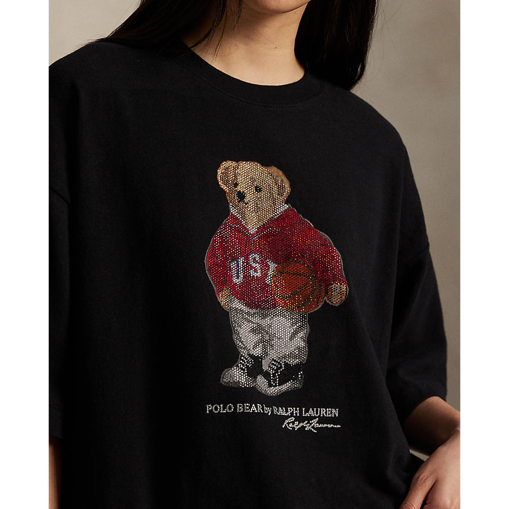 PRL Rhinestone Polo Bear Cotton Jersey Tee/Majica 211978140001