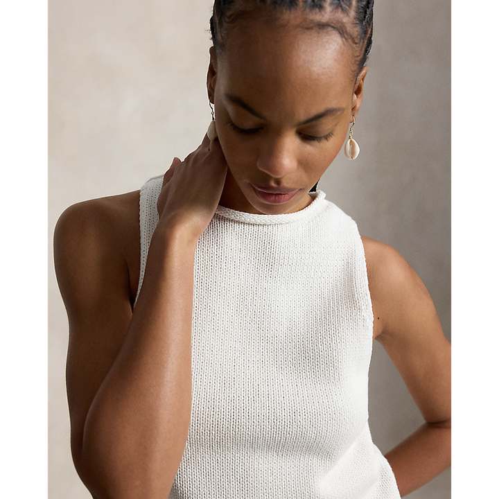 PRL  Linen-Blend Sleeveless Sweater Tank/Pulover 211A12721001