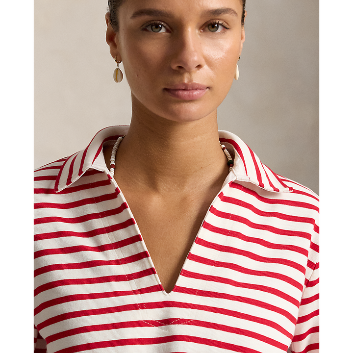 PRL Striped Split-Placket Mariner Tee/Majica 211A12733002