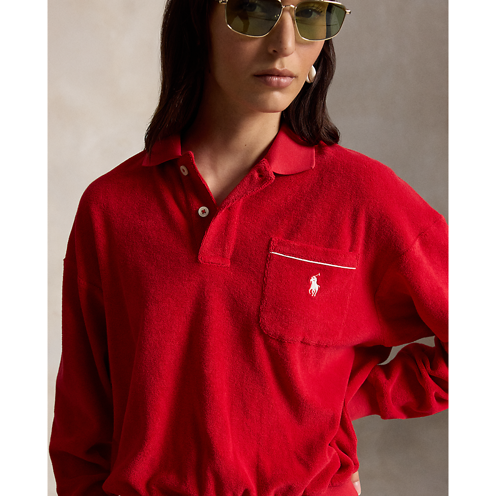 PRL Terry Long-Sleeve Polo Shirt/Polo majica 211A12737003