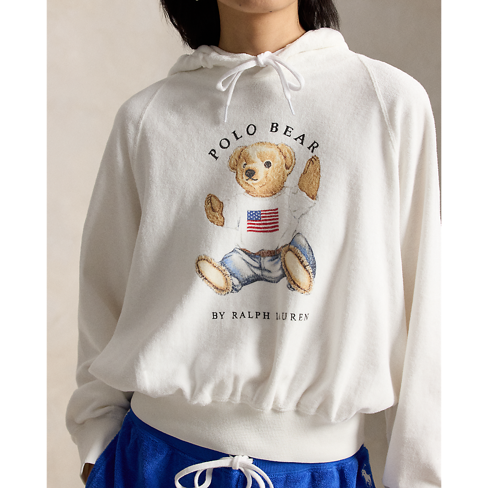 PRL Shrunken Fit Polo Bear Terry Hoodie/Duks 211A12745001