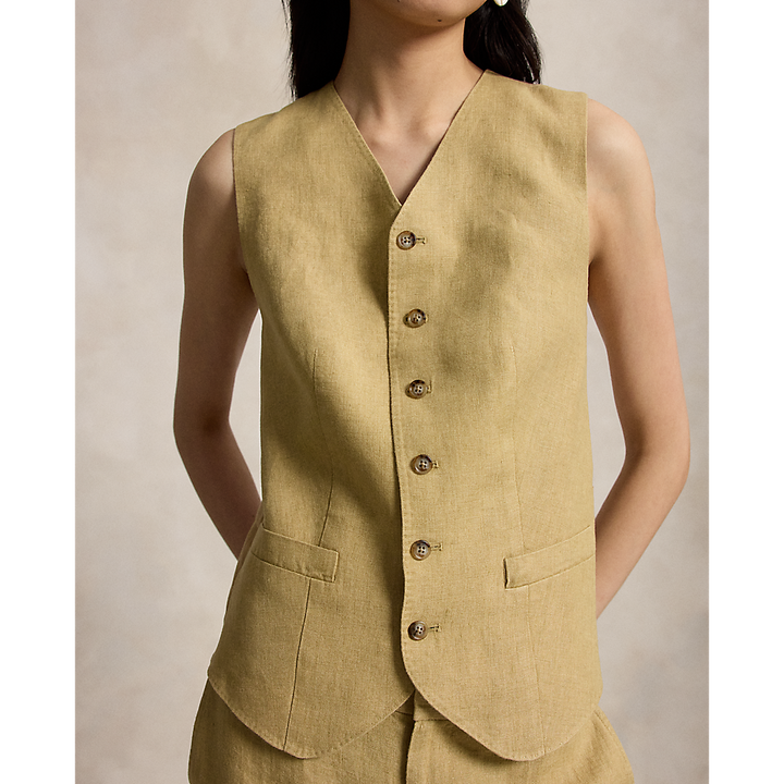 PRL Buttoned Linen Vest/Prsluk 211A12779001