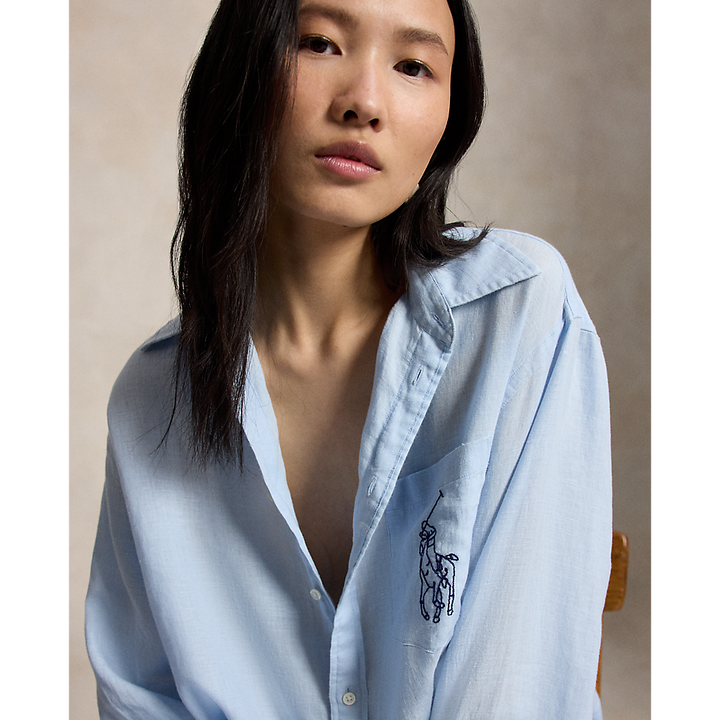 PRL Oversize Fit Big Pony Linen Shirt /Košulja 211A12786002