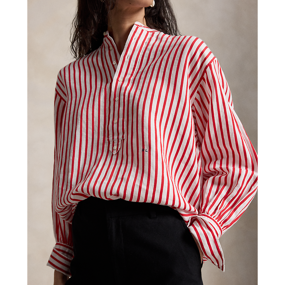 PRL Striped Linen-Cotton Shirt/Košulja 211A12790001