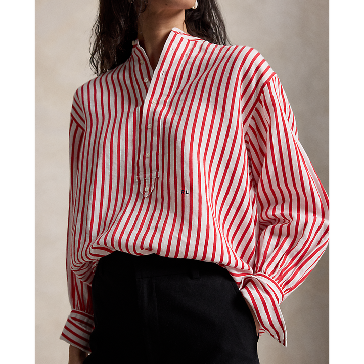 PRL Striped Linen-Cotton Shirt/Košulja 211A12790001