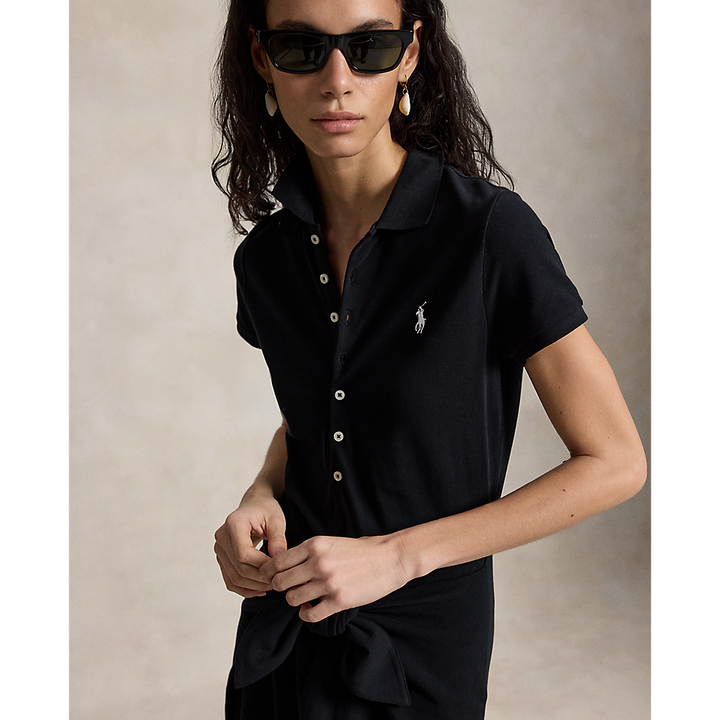 PRL Tie-Front Mesh Polo Dress/Haljina 211A12906002