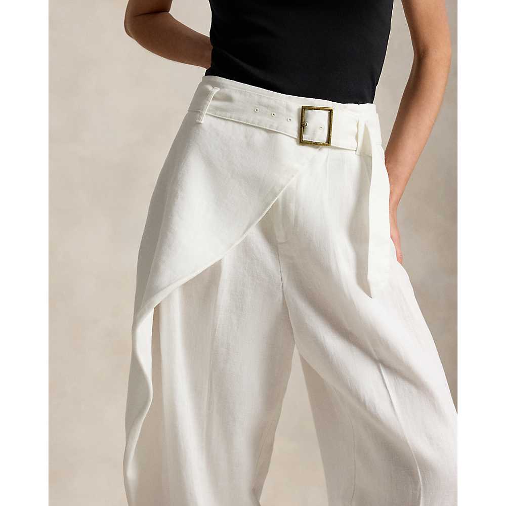 PRL Linen Tapered Wrap Pant/Hlače 211A12961001