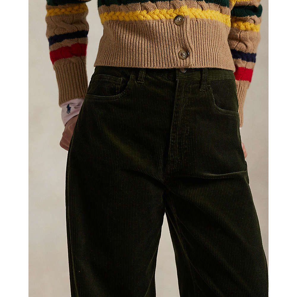 PRL Cotton Corduroy Wide-Leg Pant /Hlače 211A87463001