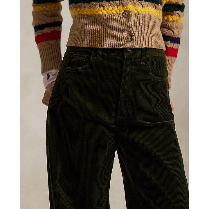PRL Cotton Corduroy Wide-Leg Pant /Hlače 211A87463001