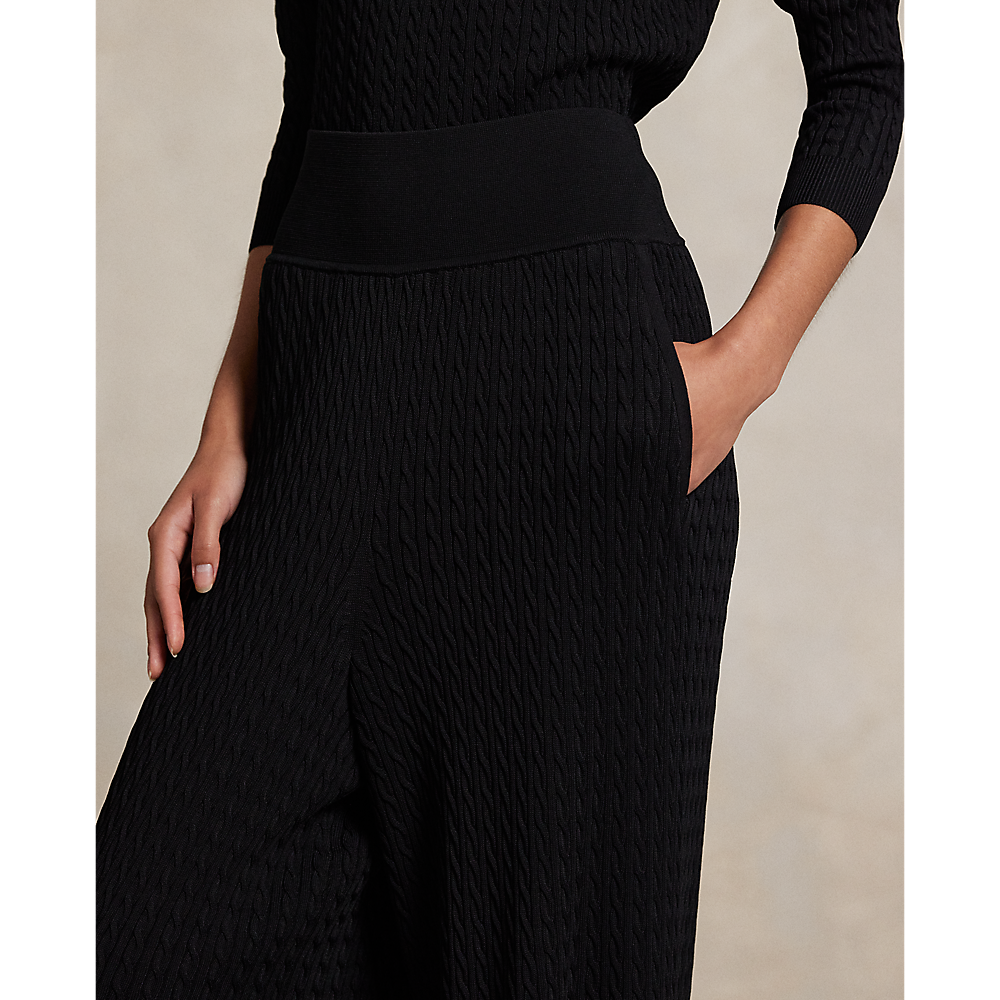 PRL Sweater Wide Leg Pants/ Hlače 211A93720001