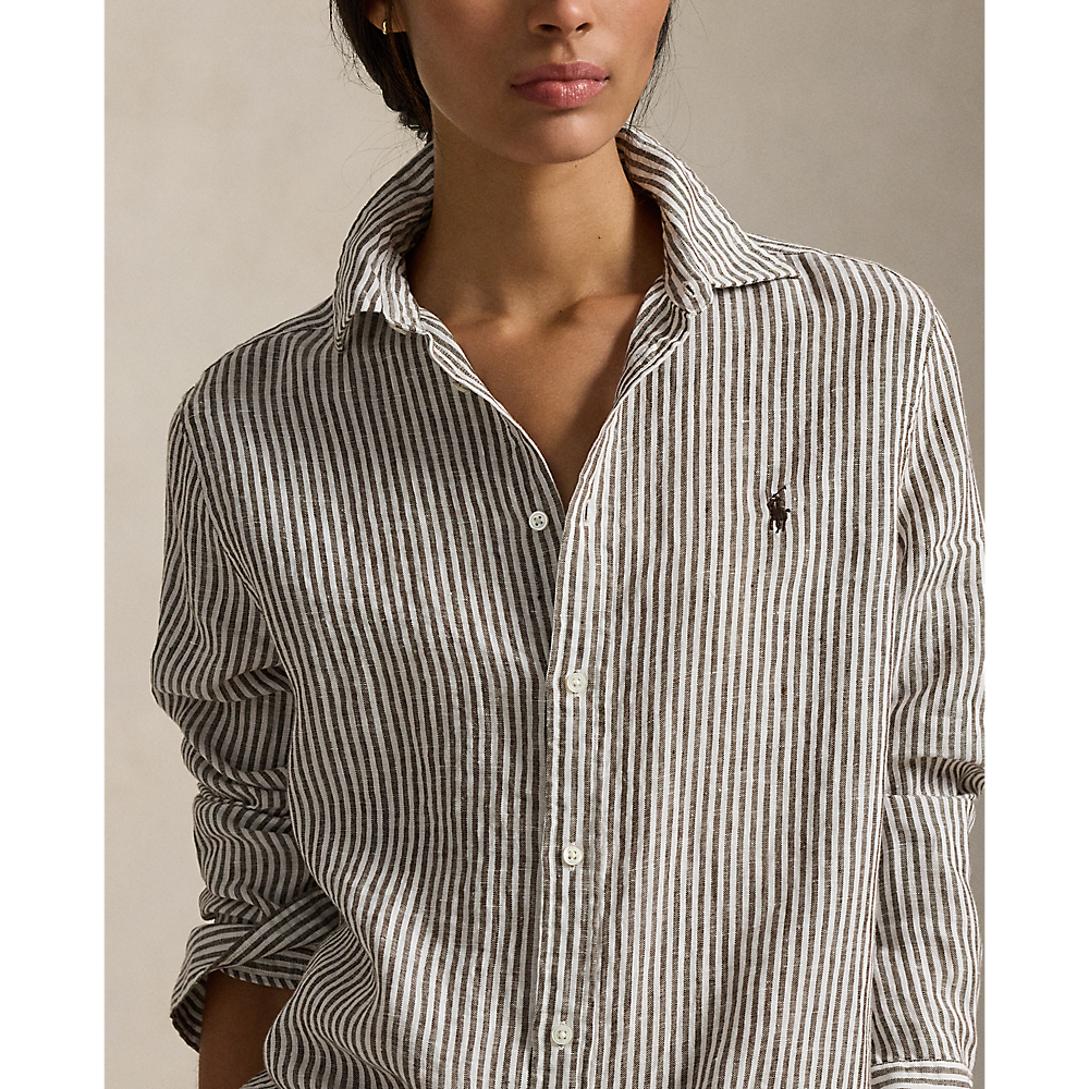 PRL Classic Fit Striped Linen Shirt/Košulja 211A96158007