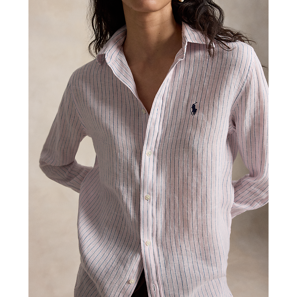 PRL Classic Fit Striped Linen Shirt/Košulja 211A96158011