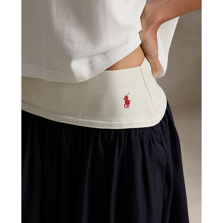 PRL A-Line Skirt with Contrasting Waistband/Suknja 211A96329001