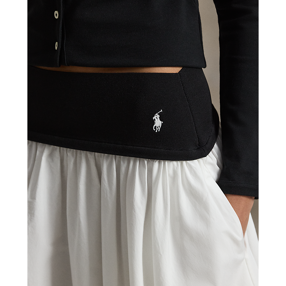 PRL A-Line Skirt with Contrasting Waistband/Suknja 211A96329002