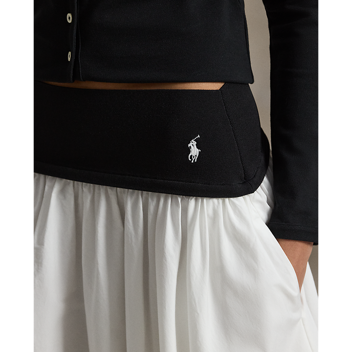 PRL A-Line Skirt with Contrasting Waistband/Suknja 211A96329002