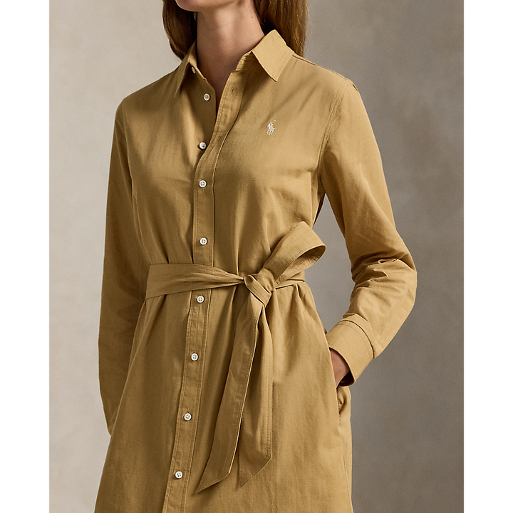 PRL Cotton-Linen Belted Shirtdress/Haljina 211A96346002