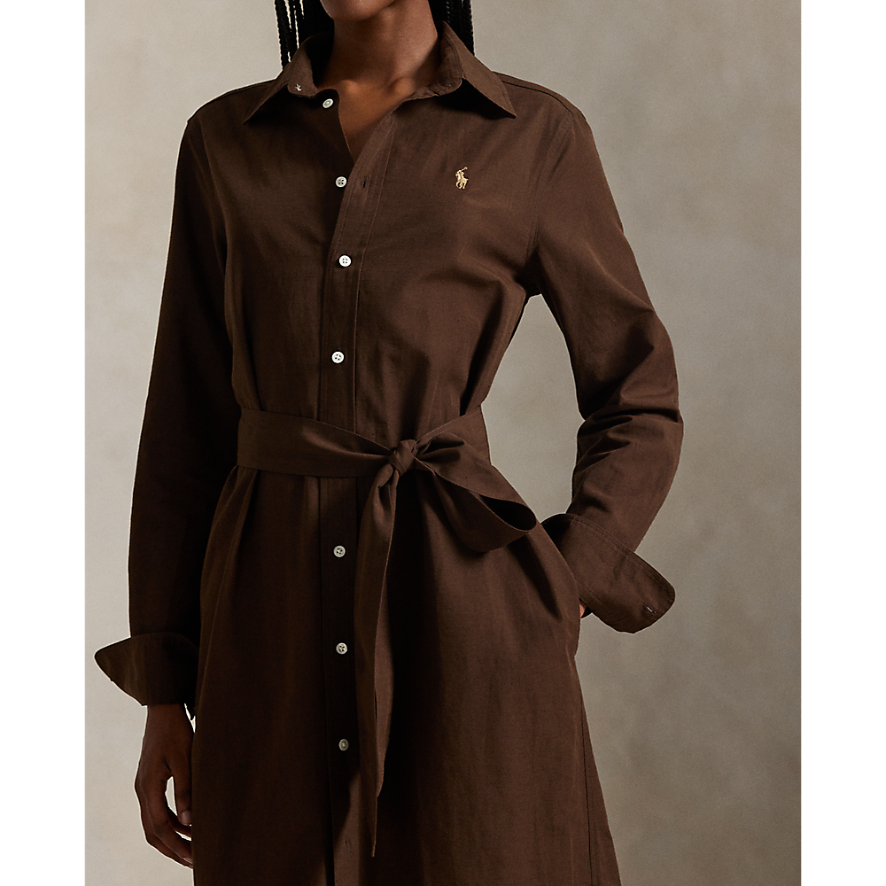 PRL Cotton-Linen Belted Shirtdress/Haljina 211A96346003