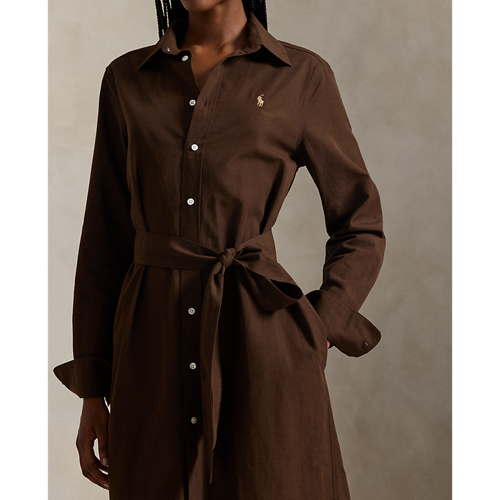 PRL Cotton-Linen Belted Shirtdress/Haljina 211A96346003