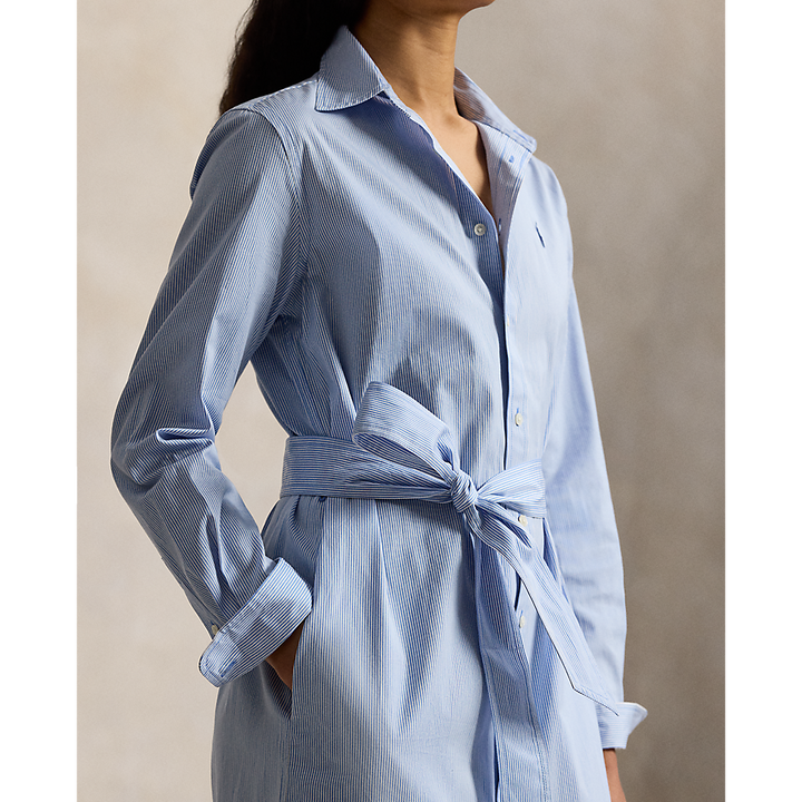 PRL Belted Striped Cotton Shirtdress/Haljina 211A96362001
