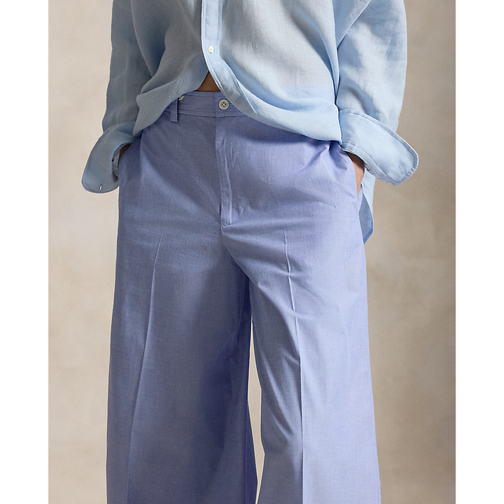PRL Cotton Relaxed Wide-Leg Pant/Hlače 211B19879001