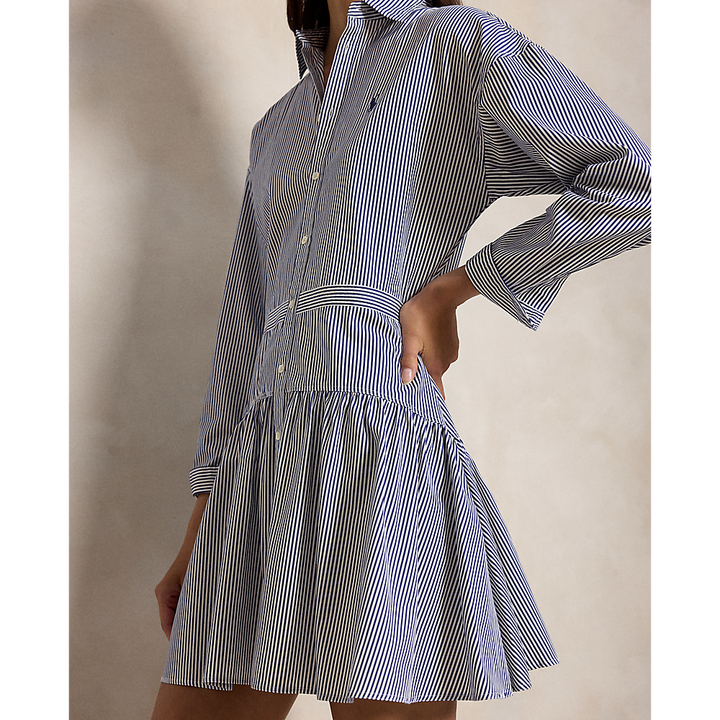 PRL Striped Cotton Poplin Paneled Shirtdress/Haljina 211B22754001