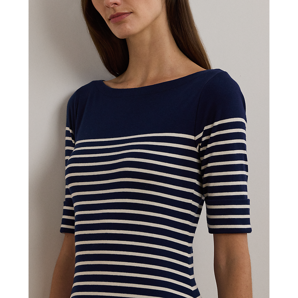 LRL Striped Cotton Midi Dress/Haljina 250957728002