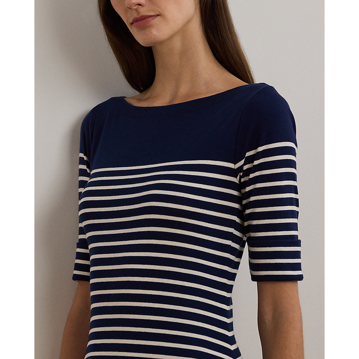 LRL Striped Cotton Midi Dress/Haljina 250957728002