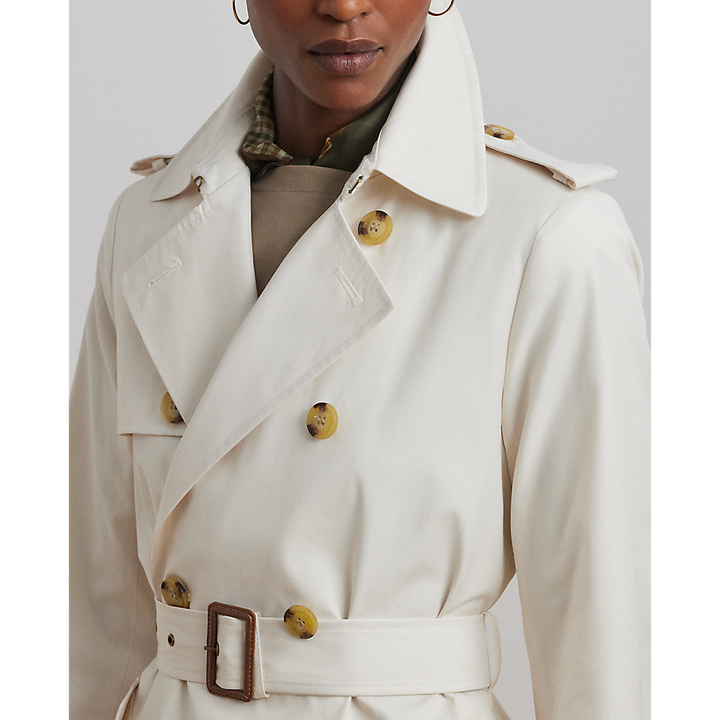 LRL Double-Breasted Cotton-Blend Trench Coat/Baloner 297967122004