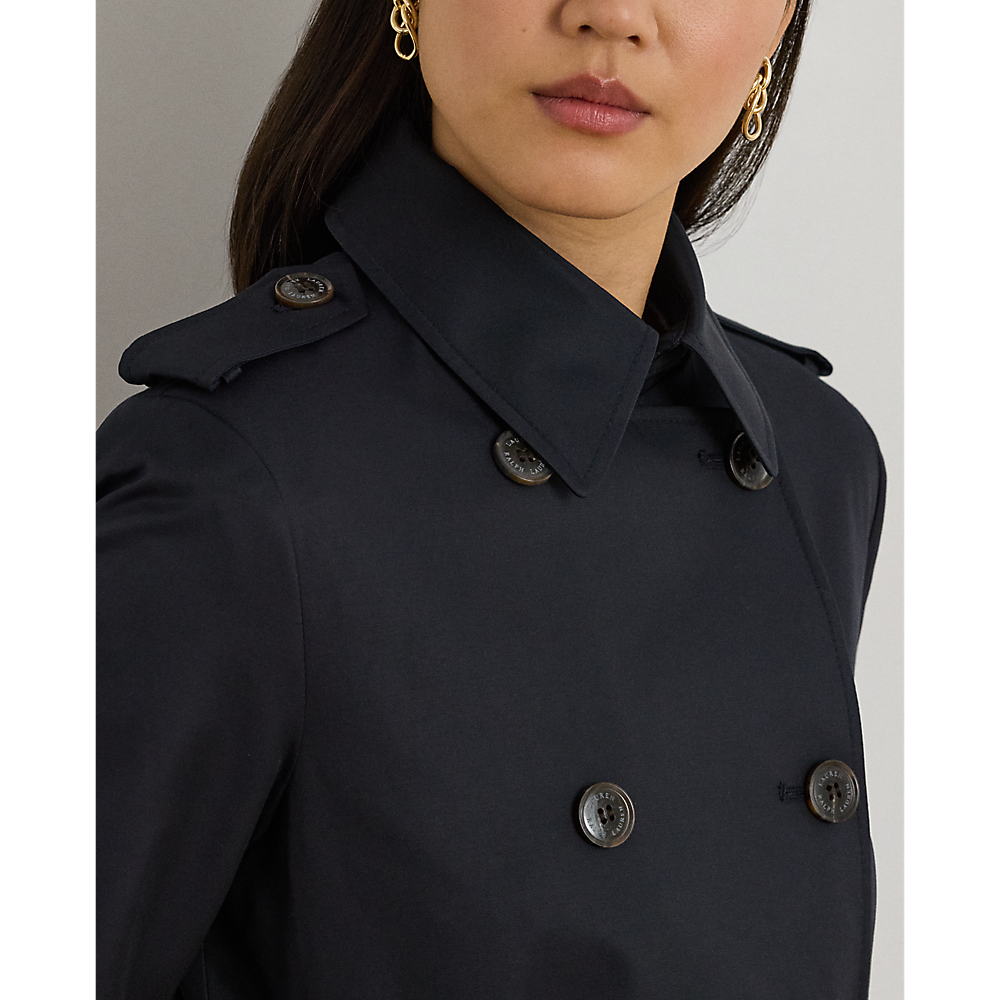 LRL Double-Breasted Cotton-Blend Trench Coat/Baloner 297967126004