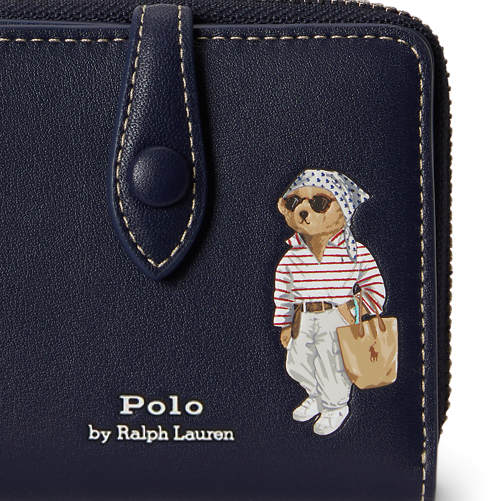 PRL Polo Bear Leather Compact Wallet /Novčanik 427P10990001