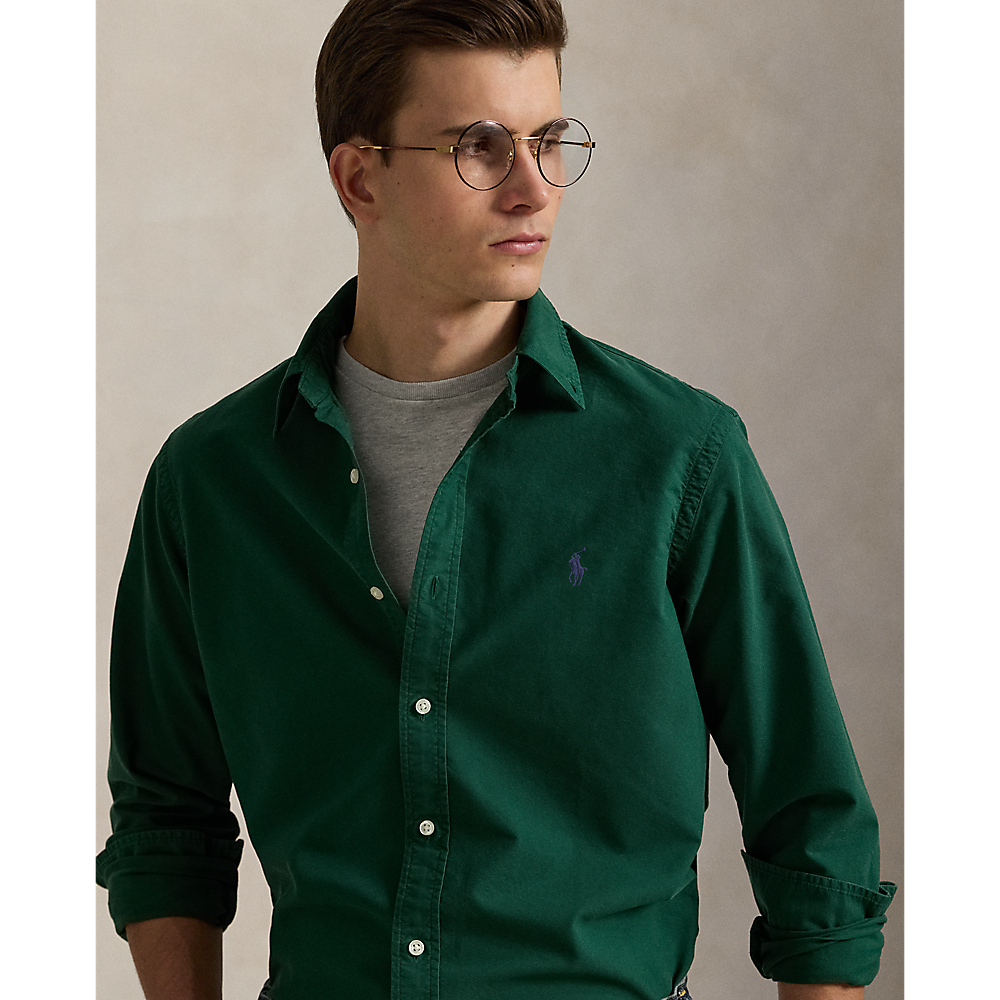 PRL Slim Fit Garment-Dyed Oxford Shirt/Košulja 710804257063