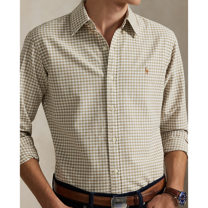 PRL Slim Fit Gingham Oxford Shirt/Košulja 710852744004