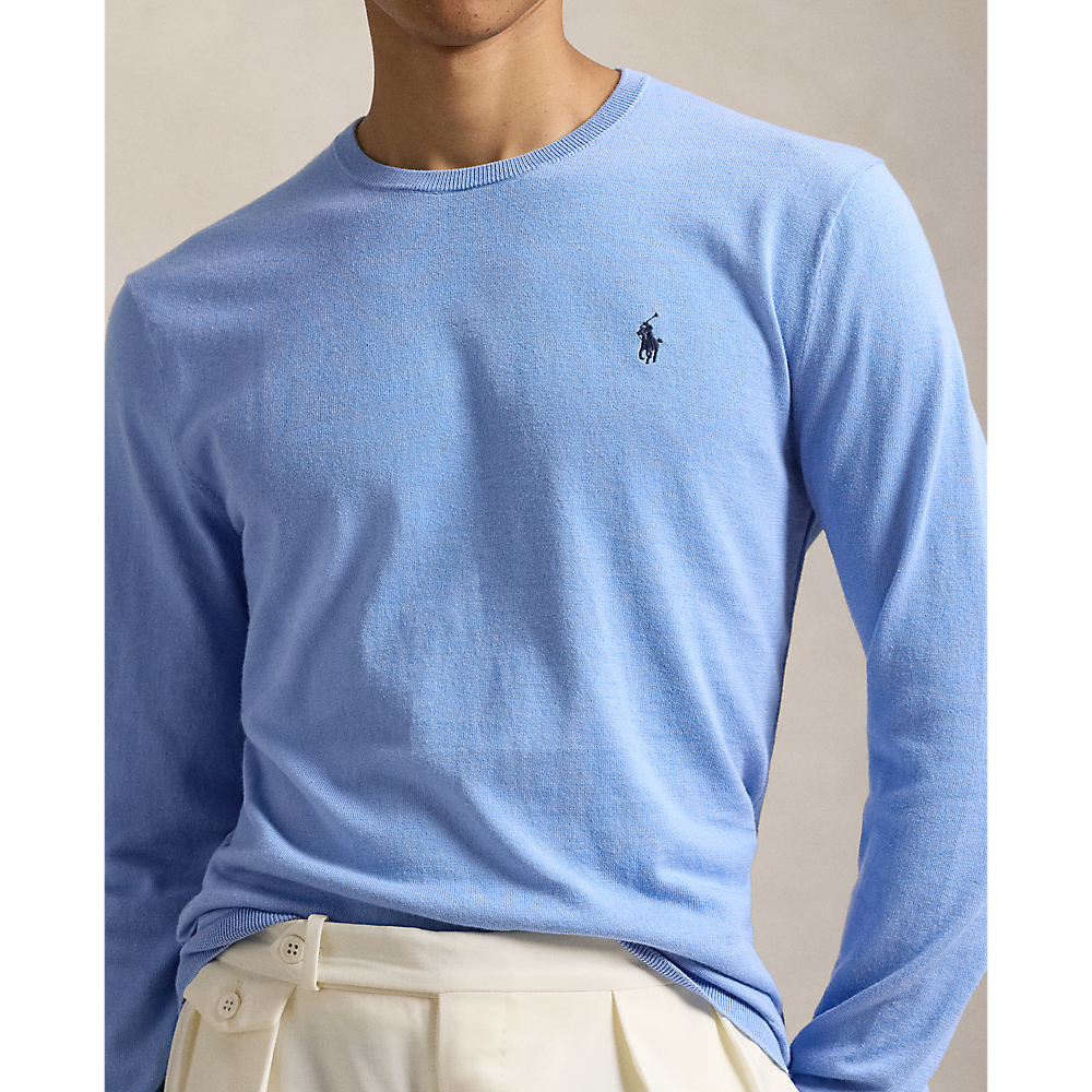 PRL Slim Fit Textured Cotton Jumper/Pulover 710890558504