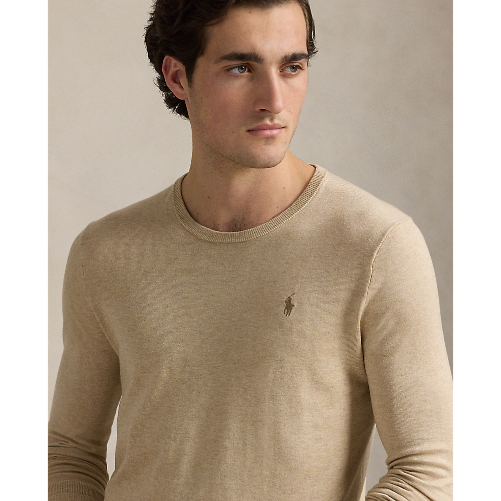 PRL Slim Fit Textured Cotton Sweater/ Pulover 710890558505
