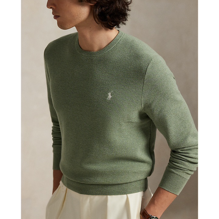 PRL Mesh-Knit Cotton Crewneck Jumper/Pulover 710918163522