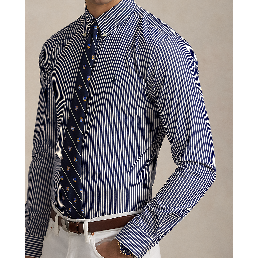 PRL Custom Fit Striped Stretch Poplin Shirt/Košulja 710929346017
