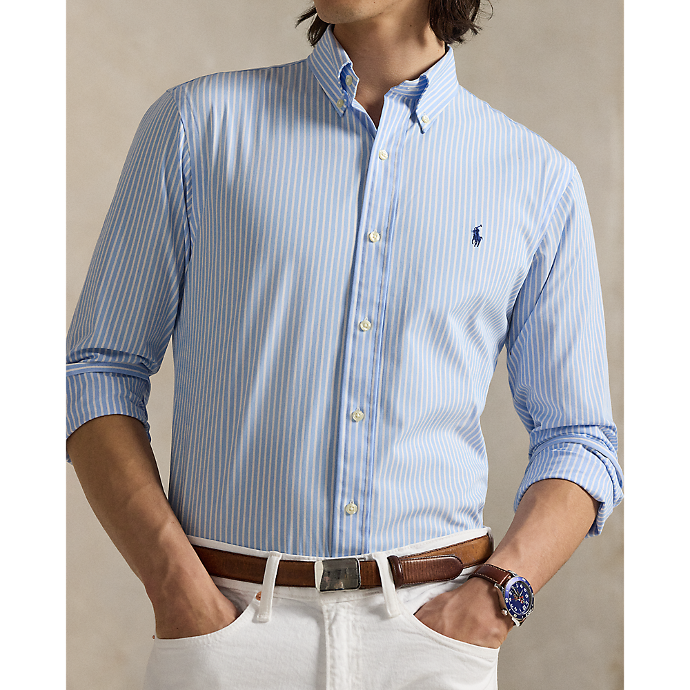 PRL Custom Fit Striped Stretch Poplin Shirt/Košulja 710929346018