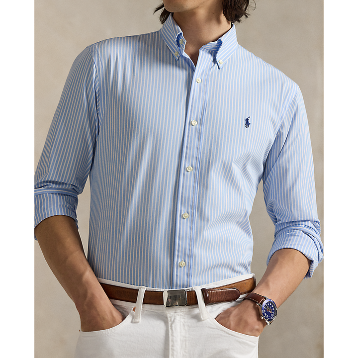 PRL Custom Fit Striped Stretch Poplin Shirt/Košulja 710929346018