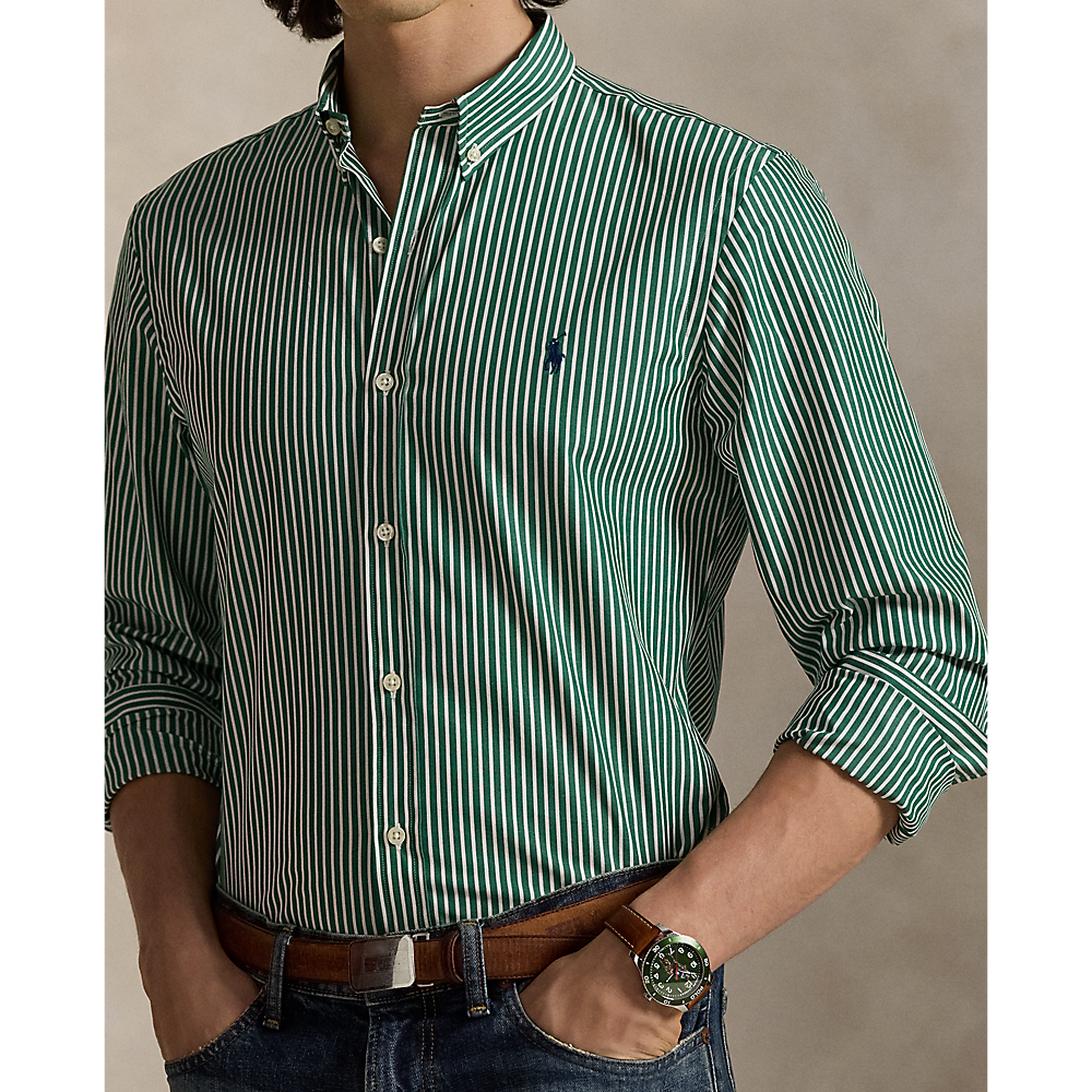 PRL Custom Fit Striped Stretch Poplin Shirt/Košulja 710929346021