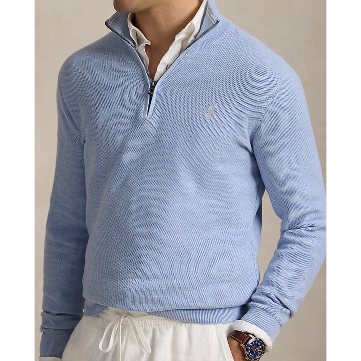PRL Mesh-Knit Cotton Quarter-Zip Jumper/Pulover 710932304519