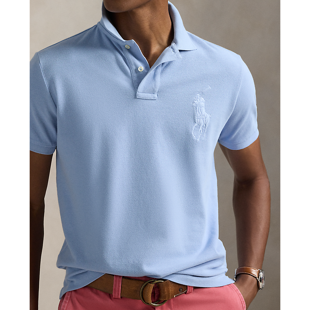 PRL Custom Slim Fit Big Pony Mesh Polo Shirt/Polo majica 710938137012
