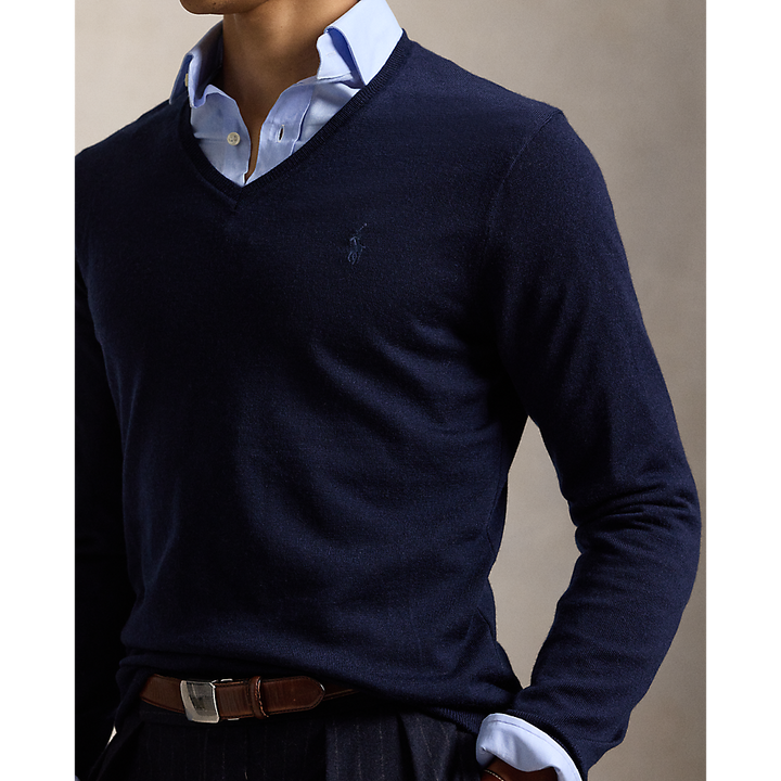 PRL Slim Fit Washable Wool V-Neck Jumper/Pulover 710946142001