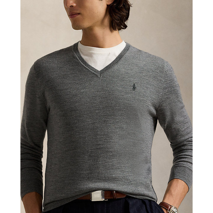 PRL Slim Fit Washable Wool V-Neck Jumper/Pulover 710946142002
