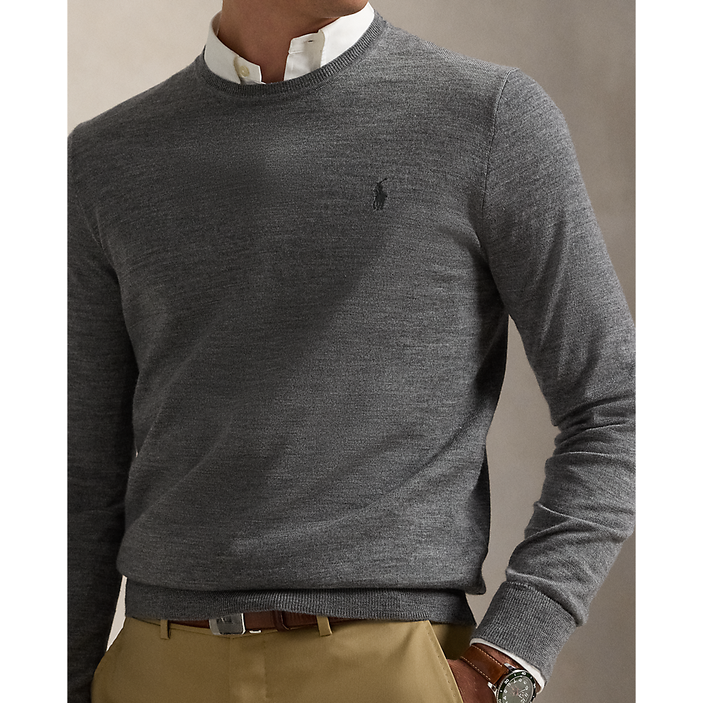 PRLSlim Fit Washable Wool Crewneck Jumper /Pulover 710946143002